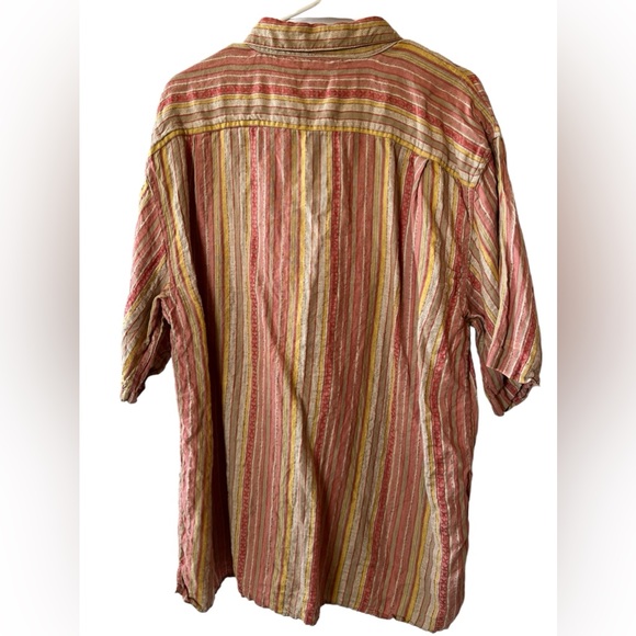 BRUNO Linen Short Sleeve Button Up Washable Linen VTG - Picture 6 of 6